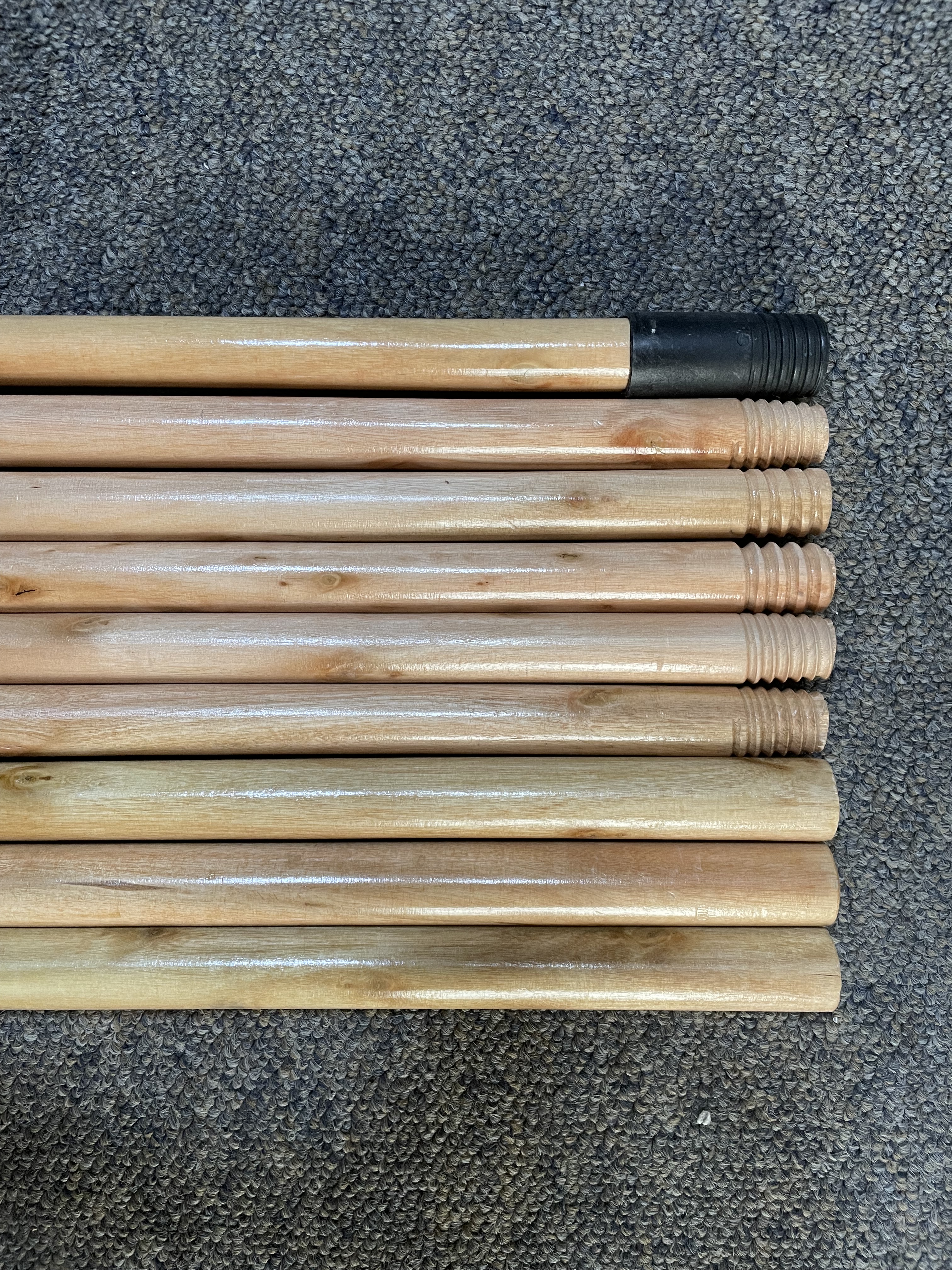 Premium Varnished Eucalyptus Broom Handle - 120cm x 2.2cm with Custom Logo Option