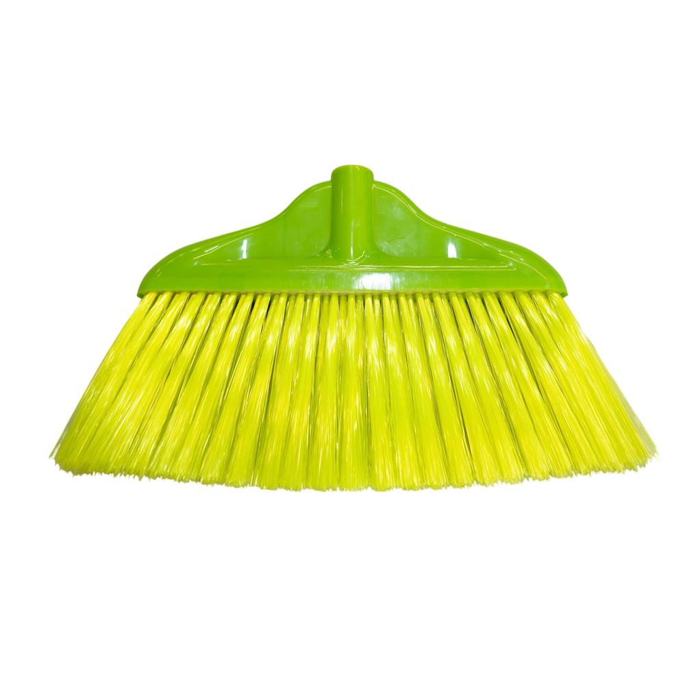 Vibrant Green Plastic Broom Head with Sturdy Bristles Ideal for Indoor and Outdoor Home Use Made with Plastic Bristles