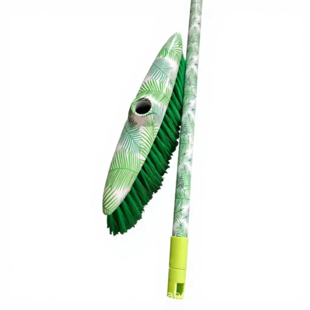 Household Plastic Broom Shuttle-shaped Pointed Both Ends Broom Head Iron Rod With Printed Heat Shrink Film Customizable Patterns